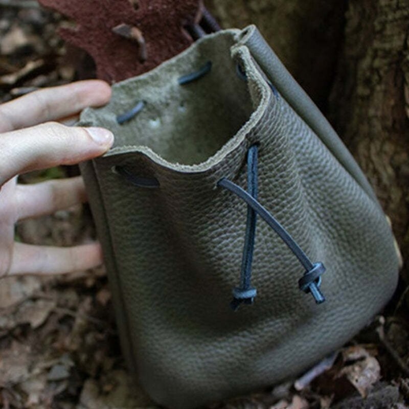 Nahast keskaegne vöökott Vintage käsitöö vöö kott Vöökott Vöökott