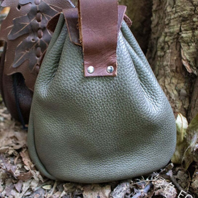 Nahast keskaegne vöökott Vintage käsitöö vöö kott Vöökott Vöökott