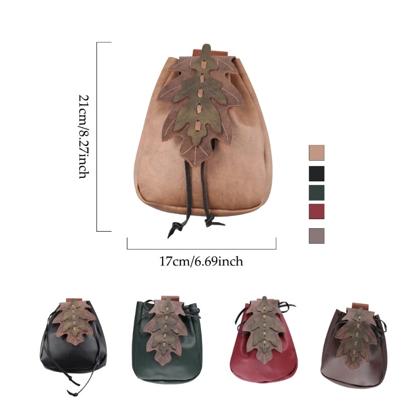 Nahast keskaegne vöökott Vintage käsitöö vöö kott Vöökott Vöökott