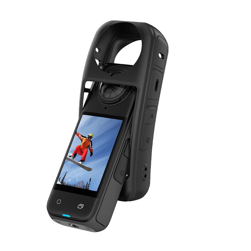 Flymile`i silikoonümbris Insta360 X4 tegevuskaamera jaoks, pehme kaitsekate, kukkumisvastane tolmukindel kest, kiirkinnitusega tarvikud