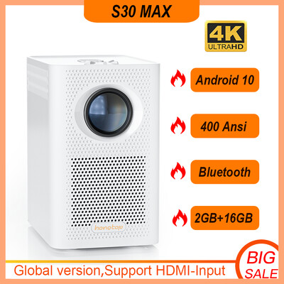 HONGTOP Versiune globală S30MAX Mini 4K proiector LED BT WIFI Full HD 1080P Proiector portabil cu corecție trapezoială