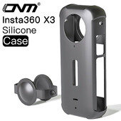 Insta360 X3 dėklas su silikoniniu objektyvo dangtelio apsauga, smūgiams atspariu apsauginiu dangteliu, skirtu Insta 360 X3 nuo įbrėžimų priedams