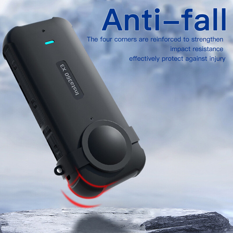 Insta360 X3 ümbris silikoonist läätsekorgi kaitsega põrutuskindel kaitsekate Insta 360 X3 kriimustusvastaste tarvikute jaoks