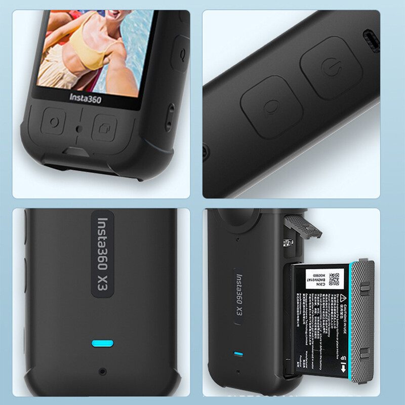 Insta360 X3 ümbris silikoonist läätsekorgi kaitsega põrutuskindel kaitsekate Insta 360 X3 kriimustusvastaste tarvikute jaoks