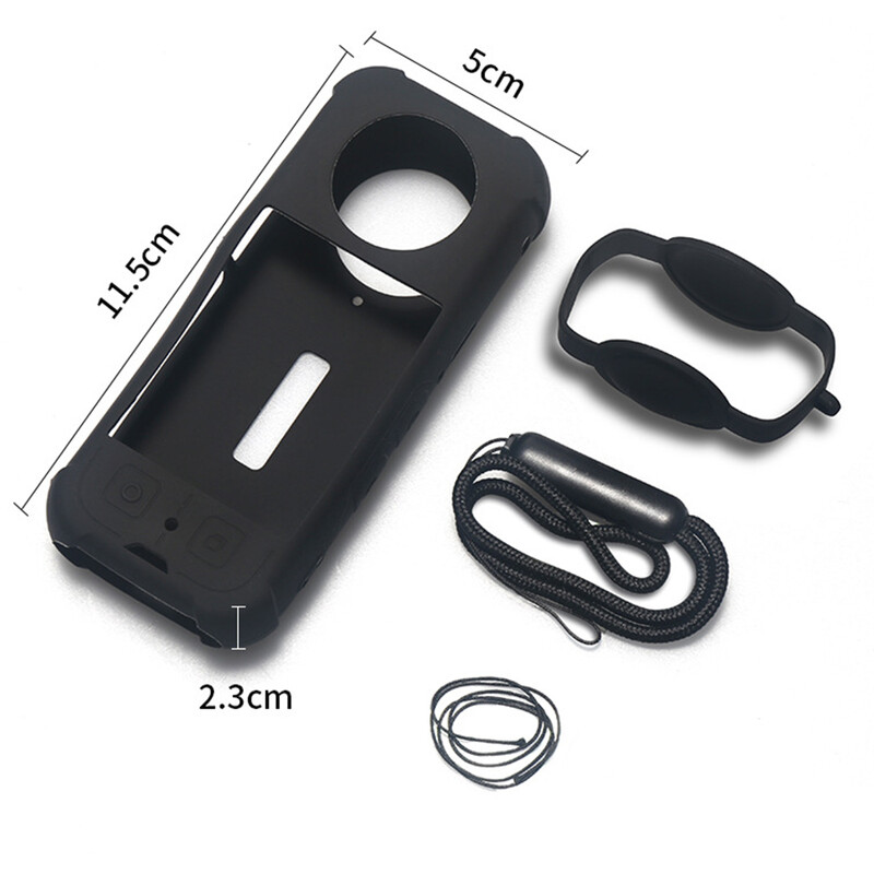 Insta360 X3 ümbris silikoonist läätsekorgi kaitsega põrutuskindel kaitsekate Insta 360 X3 kriimustusvastaste tarvikute jaoks