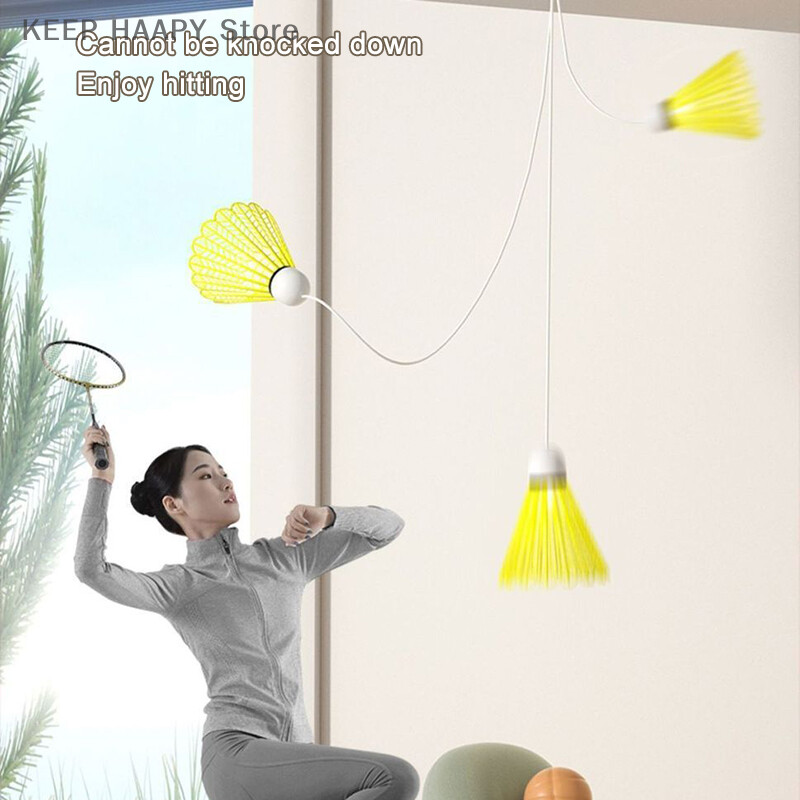 Isekleepuv elastne sulgpallitreeneri komplekt, üksi sulgpalli treeningseade sulgpalli üksikmängija tagasilöögiharjutuse harjutus täiskasvanu