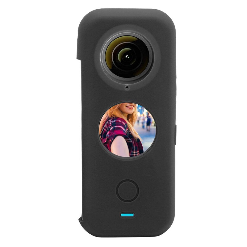 Insta 360 ONE X2 silikoonümbris + objektiivikork, kaitseb Insta ONE X2 kaamera korpuse objektiivide kattekorgi tolmu eest kriimustusvastane tarvik