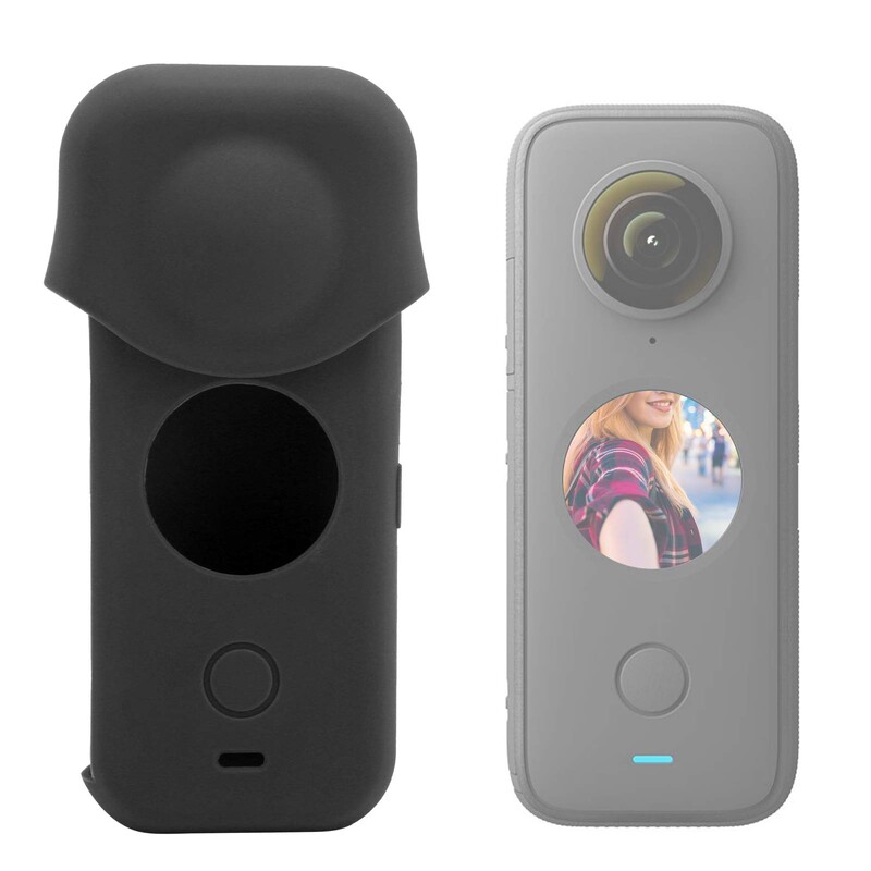 Insta 360 ONE X2 silikoonümbris + objektiivikork, kaitseb Insta ONE X2 kaamera korpuse objektiivide kattekorgi tolmu eest kriimustusvastane tarvik