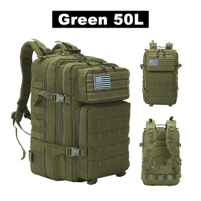 3P mokyklinis rinkinys Molle Pack for Treking Medžioklės krepšys 50L Vyriškos taktinės kuprinės Lauke Kelioniniai krepšiai Lauke