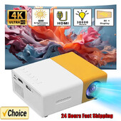 2024 Nou YG300 Mini proiector LED Yg300 Versiune upgrade 1000 Lumen 320x240P HDMI-compatibil USB Audio Home Media Player Beamer