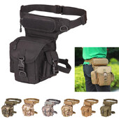 Férfi Tactical Drop Leg Bag Multifunkcionális deréktáska Állítható comb övvel Túrázás Sport Kerékpározás Vízálló Nylon Kempingtáska