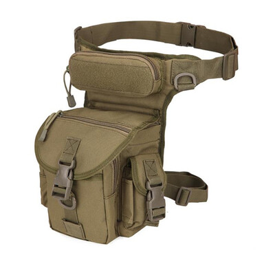 Férfi Tactical Drop Leg Bag Multifunkcionális deréktáska Állítható comb övvel Túrázás Sport Kerékpározás Vízálló Nylon Kempingtáska
