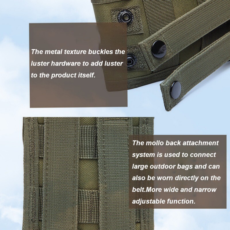 Outdoor Tactical Molle Utility Bag Derék Kiegészítő Táska Tartós telefon övtáska