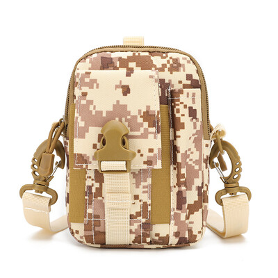 Molle Man Waist Pack Camo Neperšlampamas nailono daugiafunkcis mobiliojo telefono dėklas Crossbody krepšiai vyrams Mažas pečių krepšys