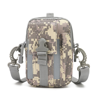 Molle Man Waist Pack Camo Neperšlampamas nailono daugiafunkcis mobiliojo telefono dėklas Crossbody krepšiai vyrams Mažas pečių krepšys