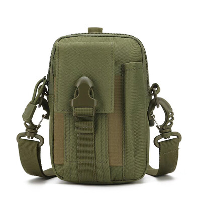 Molle Man Waist Pack Camo Neperšlampamas nailono daugiafunkcis mobiliojo telefono dėklas Crossbody krepšiai vyrams Mažas pečių krepšys