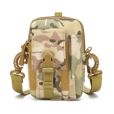 Molle Man Waist Pack Camo Neperšlampamas nailono daugiafunkcis mobiliojo telefono dėklas Crossbody krepšiai vyrams Mažas pečių krepšys
