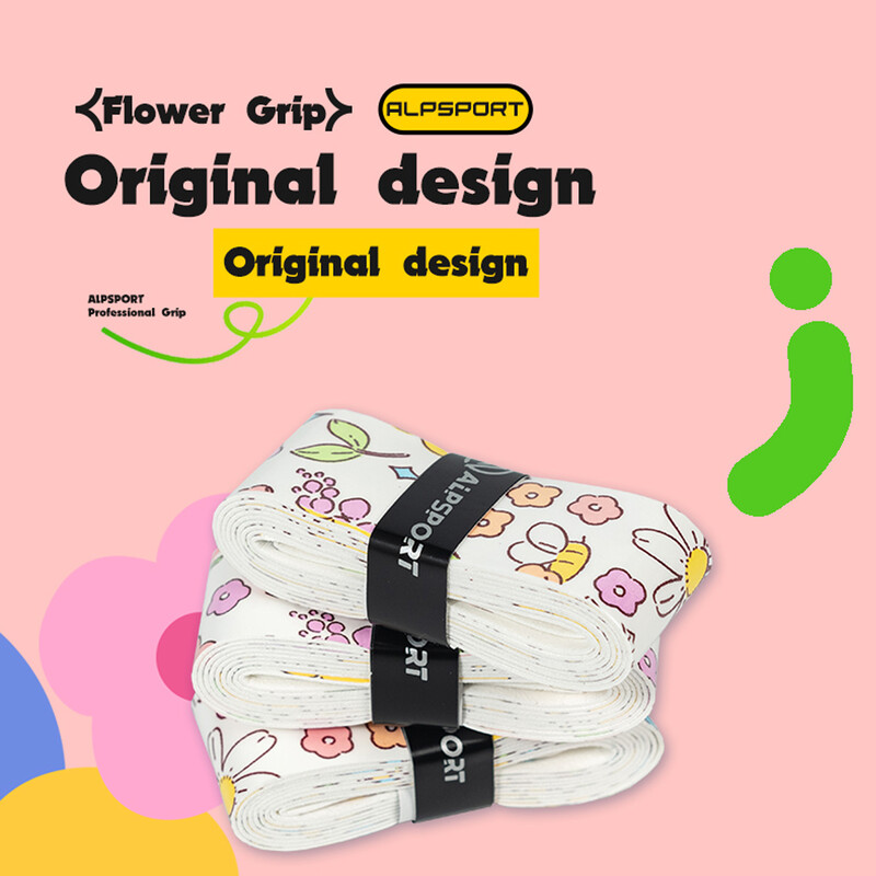 ALP Flower PRO Pickleball Racket Grip Tape Badmintona Rakete Neslīdoša sviedrus absorbējoša lente Makšķerēšanas piederumi āra treniņiem