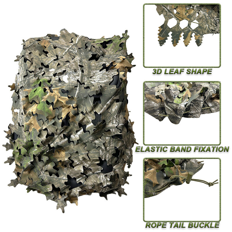 Κάλυμμα σακιδίου πλάτης 3D Bionic Leaf Shape Iaser Cutting Outdoor Hunting Camo Αξεσουάρ σακιδίου πλάτης κυνηγιού