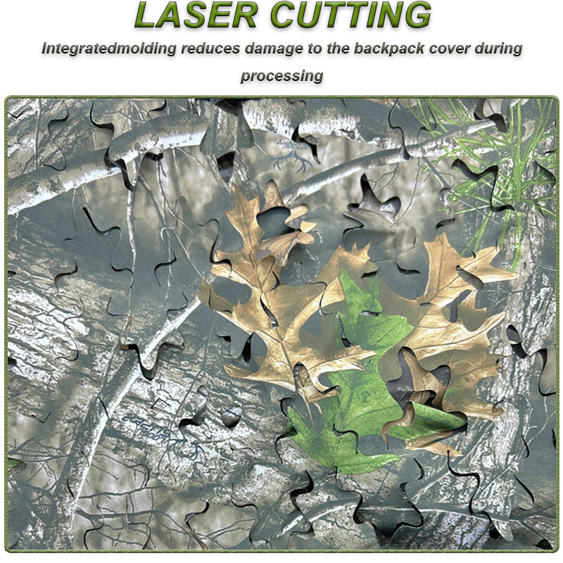 Κάλυμμα σακιδίου πλάτης 3D Bionic Leaf Shape Iaser Cutting Outdoor Hunting Camo Αξεσουάρ σακιδίου πλάτης κυνηγιού