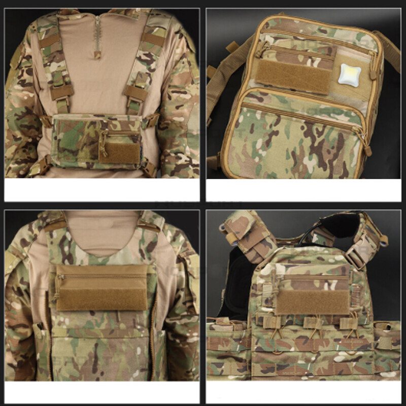 VULPO Tactical Patch Pouch Medības Airsoft Vest Pouch Candy Somas priekš MK3 MK4 Airsoft Chest Rig Vest Pievienots piekarināms uzglabāšanas somiņš