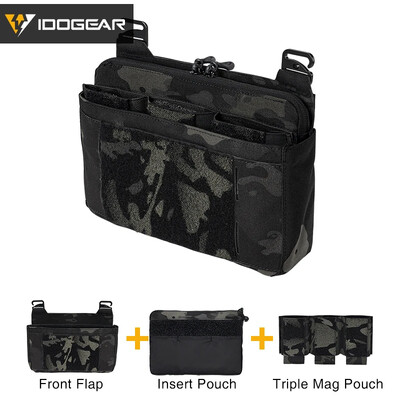 IDOGEAR Tactical DOPE elülső csappantyús tasak kenguru zsebbel, teljes készlet 359678