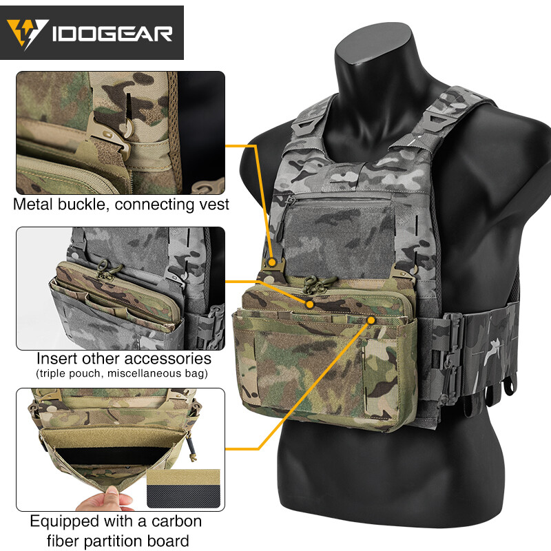 IDOGEAR Tactical DOPE elülső csappantyús tasak kenguru zsebbel, teljes készlet 359678