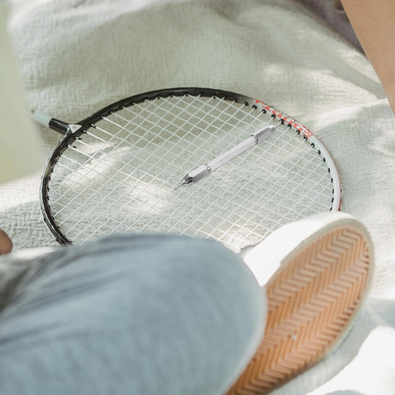 Badmintona raketes smailes konuss, knaibles, sakausējums, hromēts nagu mašīnu uzstādītājs