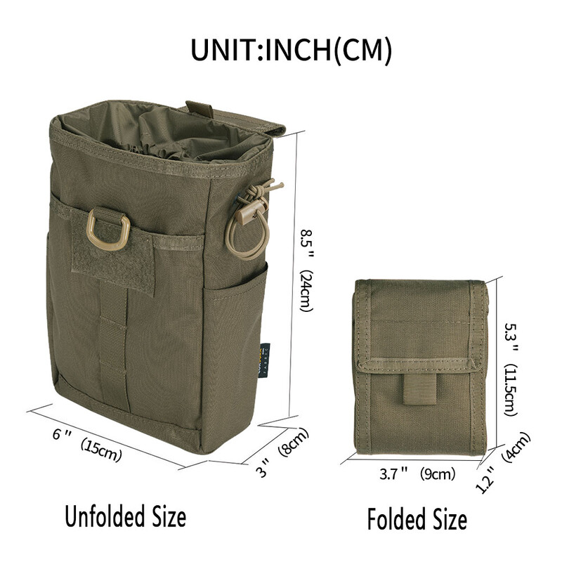 Θήκη Tactical Molle Magazine Dump Pouch με ρυθμιζόμενο κορδόνι ζώνης χρησιμότητας Fanny Hip Holster Τσάντα εξωτερικής θήκης πυρομαχικών