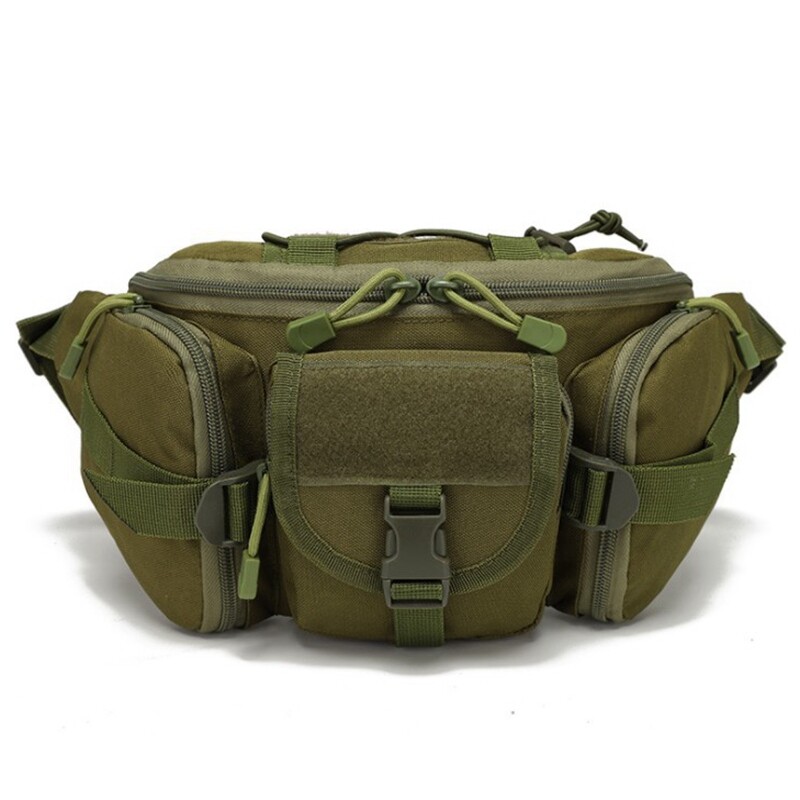Tactical Fanny Pack katonai deréktáska csomag Utility csípőtáska állítható pánttal, vízálló kültéri horgászathoz, kerékpározáshoz