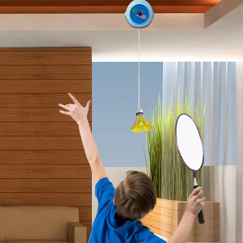 Išplečiamas badmintono savarankiško lavinimo treniruoklis patalpų žaidimų rinkinys, skirtas vaikams suaugusiems, badmintono įrankių reikmenys