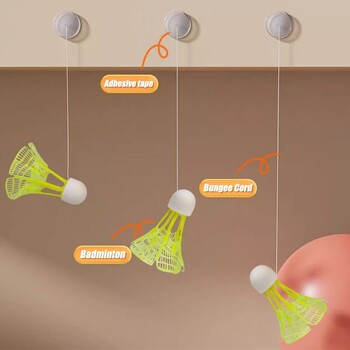 Φορητό Badminton Trainer Ρομπότ πρακτικής άσκησης Badminton Self-study Training Rebound Badminton Tool Professional Shuttlecock Supplies