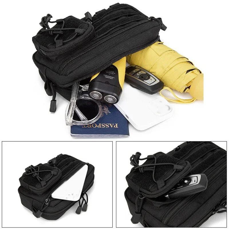 Tactical Molle Horizontalus administratoriaus maišelis su priekine raištelio kišene EMT maišelis EDC Utility Orgaznier krepšys