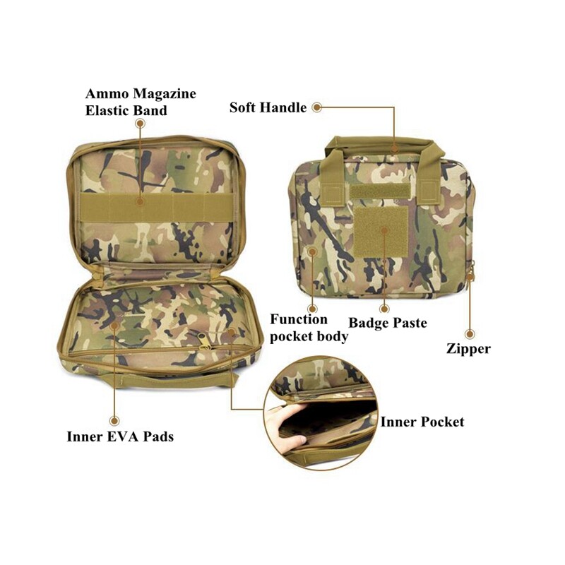 30x25 cm taktikaline relvakoti kott Airsoft püstoli kandekott Magazine kandja EDC tööriistad korraldaja käsirelva kabuuri kott jahipidamiseks