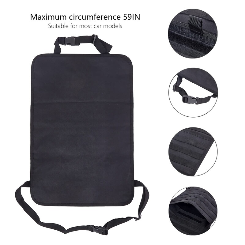 Autóülés háttámlája Tactical Molle Panel Leereszkedésmentes Jármű üléshuzat Védő Nylon Autóülés Háttámla Akasztótáska párna