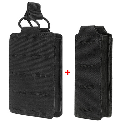 2TK taktikaline üksiksalv Molle püstol 9mm Mag Pouch M4 5,56 ajakirja püstol lahtise suuga vintpüss õhupüss laskmine jaht Magekott