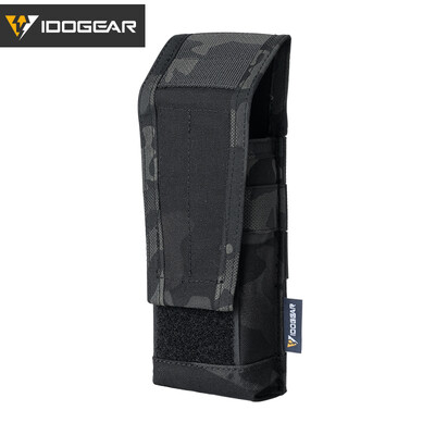 IDOGAER Tactical 5.56 Single Mag Pouch MOLLE Mag Carrier Airsoft Gear 35108