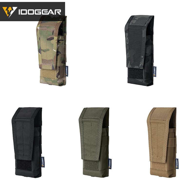 IDOGAER Tactical 5.56 Single Mag Pouch MOLLE Mag Carrier Airsoft Gear 35108