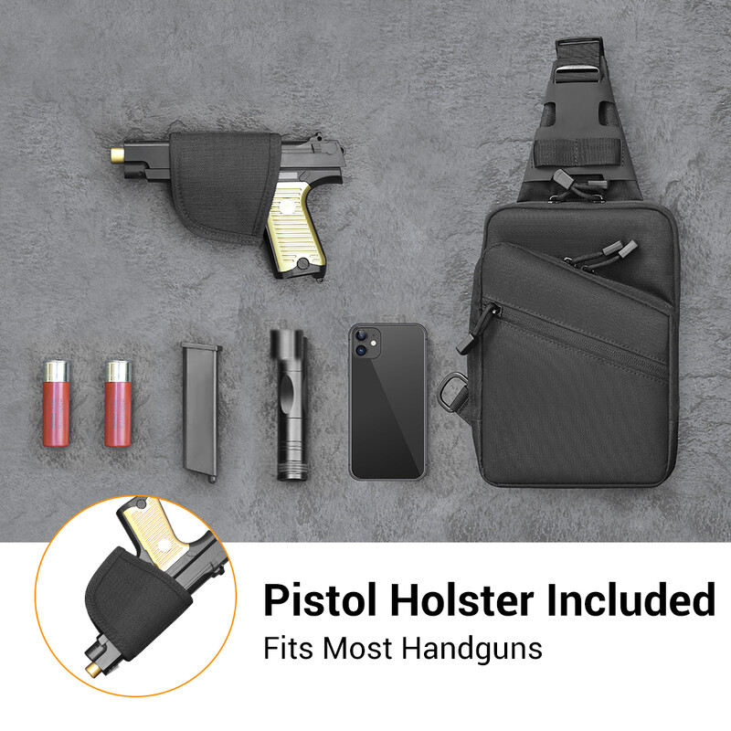 Peidetud kandekott püstoli kabuur EDC tööriistad hoiukott Käsirelva õlakott 1000D nailonist rinnakotid välijahi jaoks