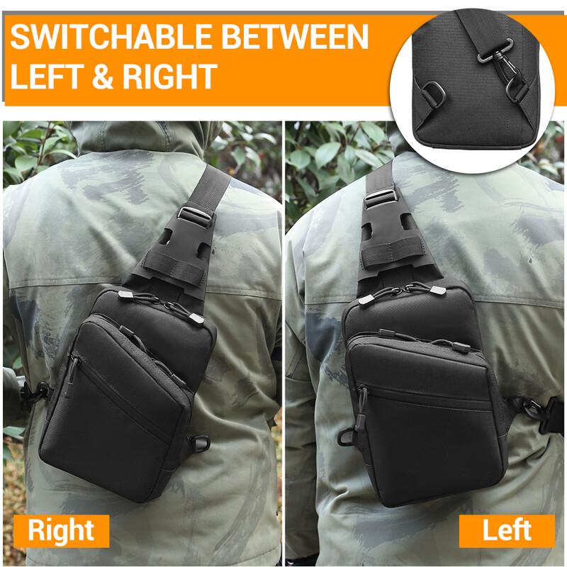 Peidetud kandekott püstoli kabuur EDC tööriistad hoiukott Käsirelva õlakott 1000D nailonist rinnakotid välijahi jaoks