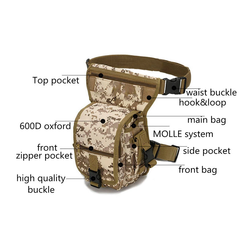 Taktinis šlaunų krepšys, daugiafunkcis minkštas balnmaišis, lauko alpinizmo įranga, medžioklės įranga