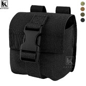 KRYDEX Tactical MOLLE Frag Grenad Pouch Vidukļa jostas glabāšanas soma Maza ērta armijas EDC cimdu maciņa Airsoft medību šaušanas aprīkojums