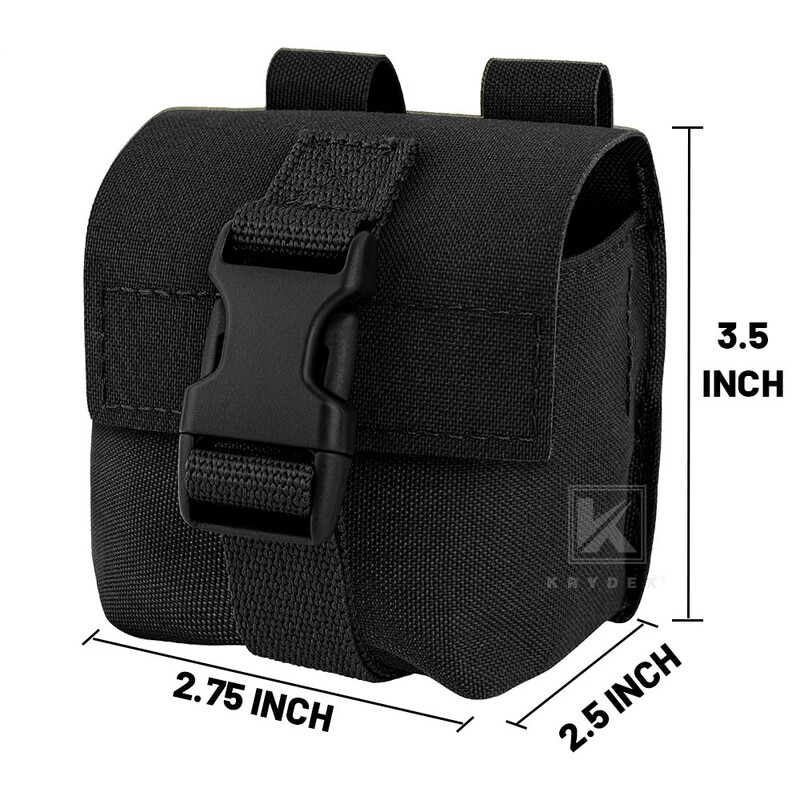 KRYDEX Tactical MOLLE Frag Grenad Maišelis juosmens diržo laikymo krepšys Mažas patogus armijos EDC pirštinių maišelis Airsoft medžioklės šaudymo įranga