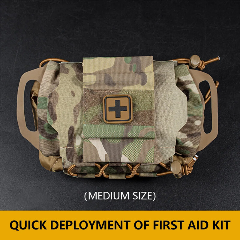 Medžioklės lauke esantis avarinis išgyvenimo krepšys Greitai panaudojamas pirmosios pagalbos rinkinys Taktinis išgyvenimo Molle medicininis maišelis IFAK rinkiniai