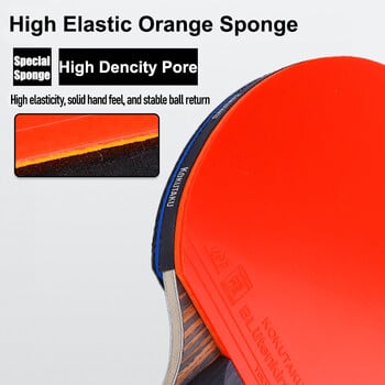 Ρακέτα πινγκ πονγκ KOKUTAKU X6 7 Layer Ebony Blade with Pips-in Rubber Professional Offensive Ping Pong Paddle Fast Attack 1pc