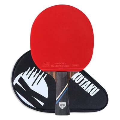 KOKUTAKU X6 galda tenisa rakete ar 7 slāņu melnkoka asmeni ar iestrādātu gumiju, profesionāla uzbrūkoša galda tenisa lāpstiņa ātra uzbrukuma 1 gab.