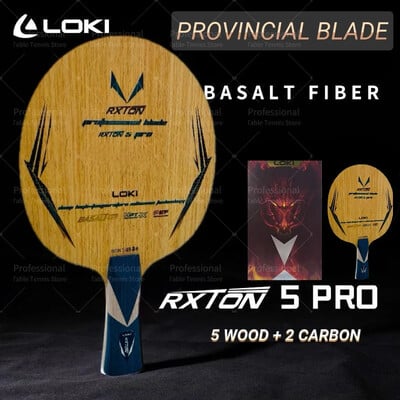 LOKI RXTON 5 Pro Province lauatennise tera, sisseehitatud basaltkiust süsinik 5 puit 2 süsiniku lauatennise reket kaar ja kiire rünnak