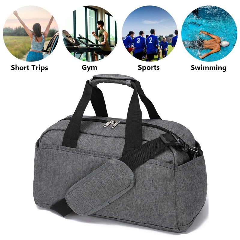 14 colių kelioninis sportinis mažas treniruoklių krepšys, lengvas nešiojamasis mini krepšys moterims ir vyrams
