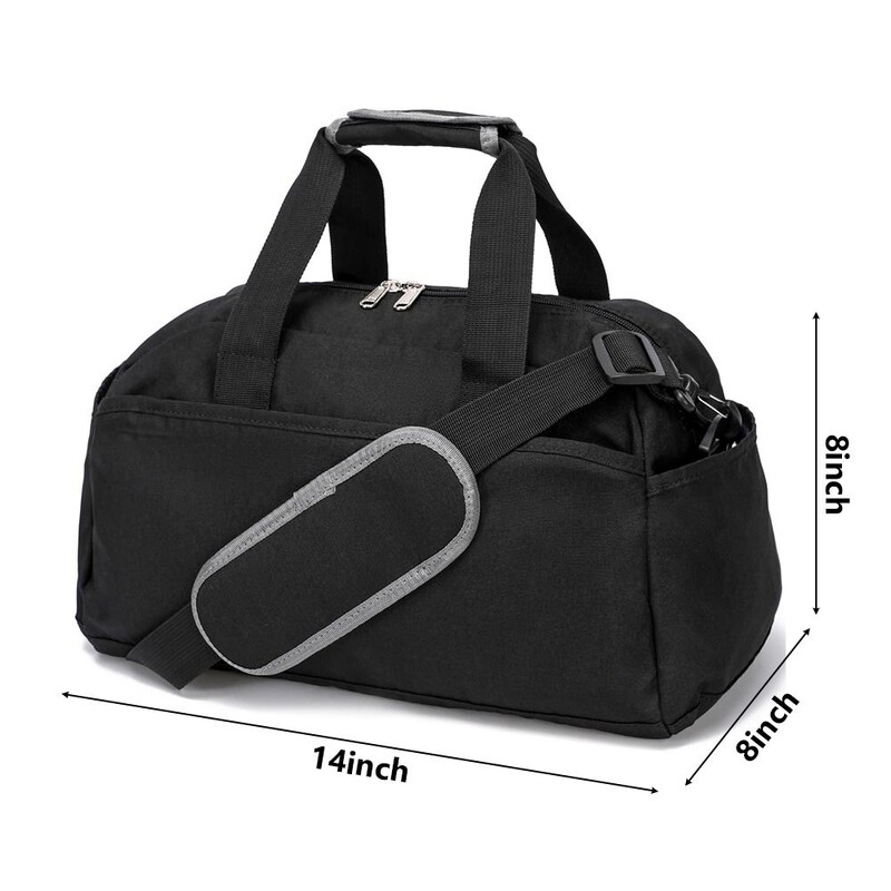 14 colių kelioninis sportinis mažas treniruoklių krepšys, lengvas nešiojamasis mini krepšys moterims ir vyrams