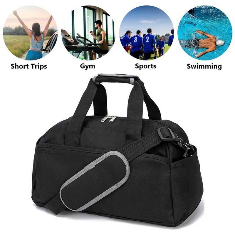 14 colių kelioninis sportinis mažas treniruoklių krepšys, lengvas nešiojamasis mini krepšys moterims ir vyrams